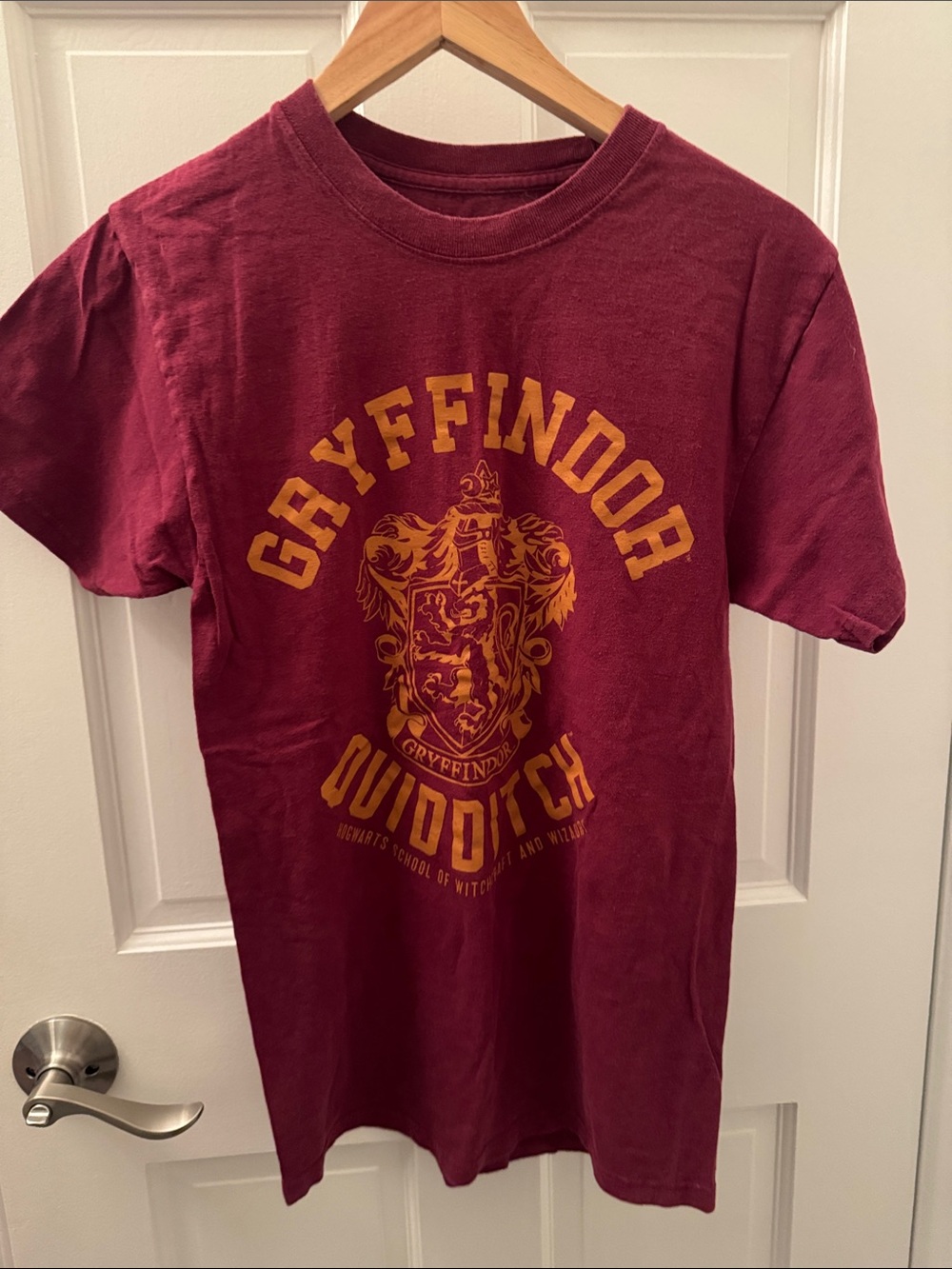 Gryffindor Quidditch Short Sleeve Tee - Maroon Harry Potter
